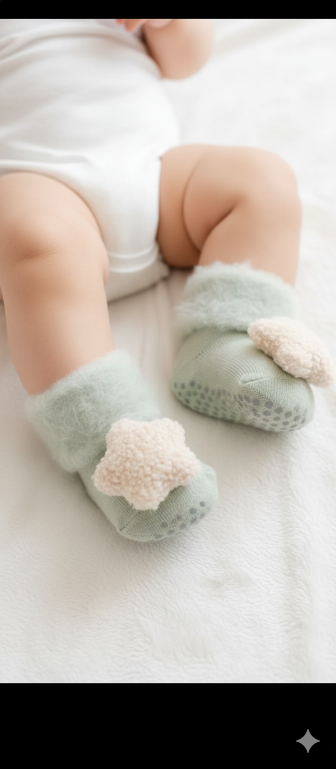 Mint Green Fluff Socks