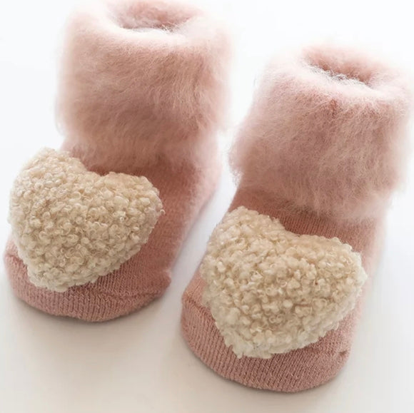 Pink fluff Baby Socks