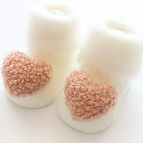 White Fluff Baby Socks