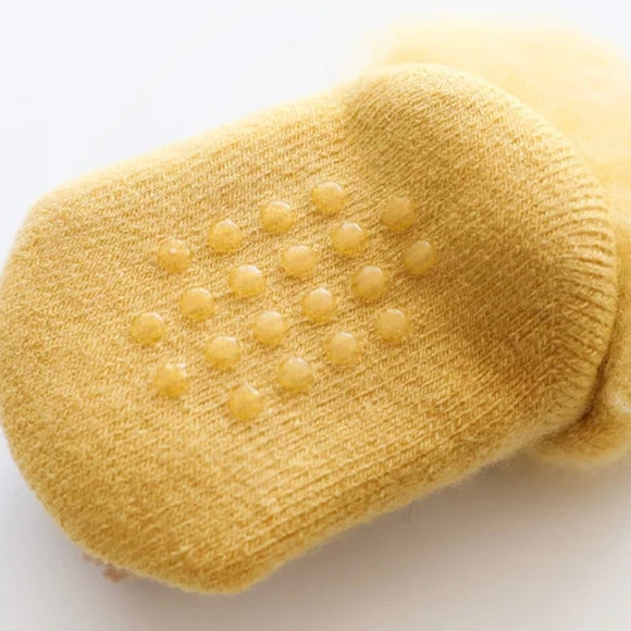 Yellow Fluff Baby Socks